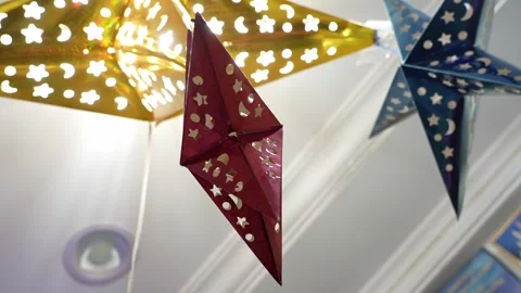 Christmas star decorations Stock Footage 295483049