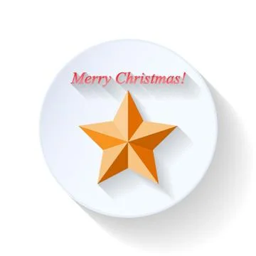 Christmas star flat icon Stock Illustration