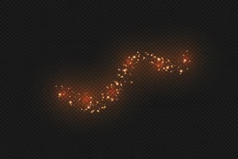 Christmas star in the form of a comet on a dark background. Illustrazione stock