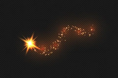 Christmas star in the form of a comet on a dark background. Stock-Illustration