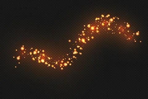 Christmas star in the form of a comet on a dark background. Stock Illustration