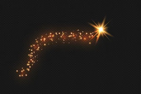 Christmas star in the form of a comet on a dark background. Stock-Illustration