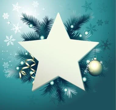 Christmas star frame Stock Illustration