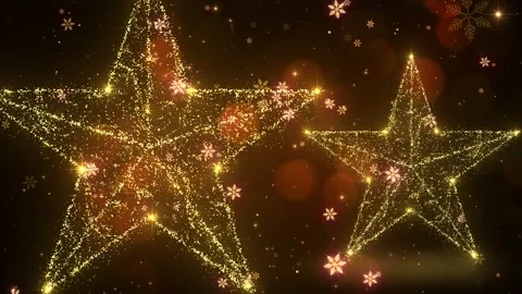 Christmas Star Glitters Background Vidéo 204145596
