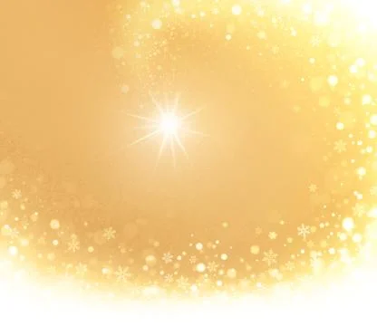 Christmas star on gold Stock Illustration
