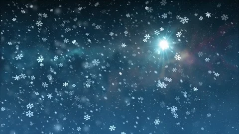 Christmas Star Light Snow Falling Animat 