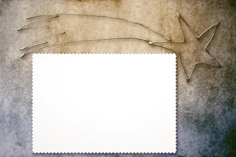 Christmas star rustic background with copy space Stock Illustration