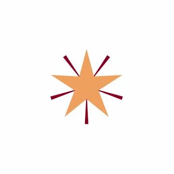 Christmas star vector icon Stock Illustration
