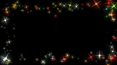 Christmas Stars Frame 库存影片 9496090