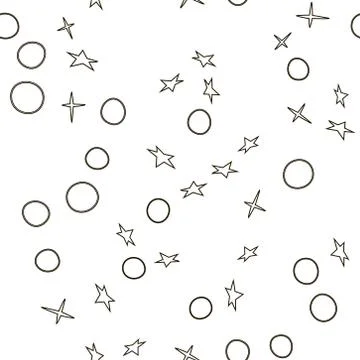 Christmas stars, seamless pattern Stock Illustration