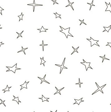 Christmas stars, seamless pattern Stock Illustration