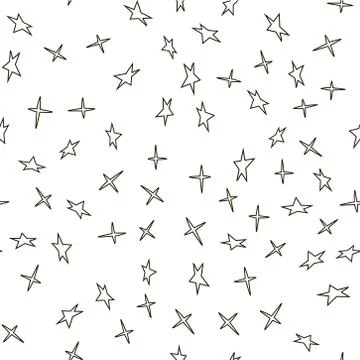Christmas stars, seamless pattern Stock Illustration