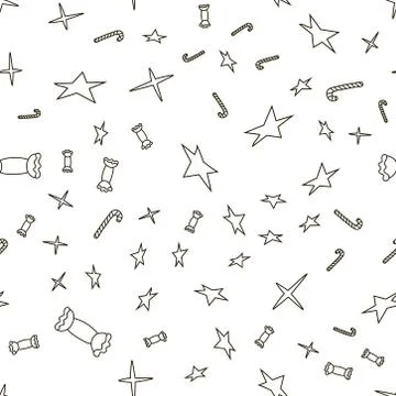 Christmas stars, seamless pattern Stock Illustration