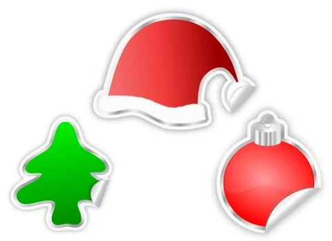 Christmas Stickers Stock Illustration