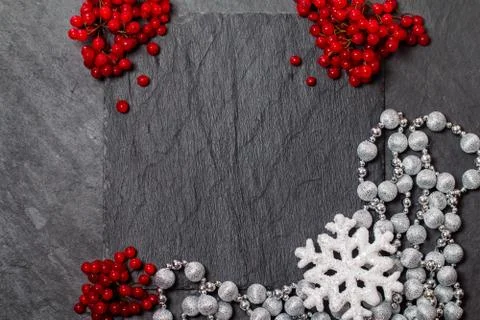 Christmas still life with copy space Stock Photos