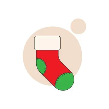 Christmas stocking icon Stock Illustration