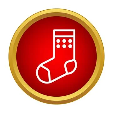 Christmas stocking icon representing holiday season festive decoration Stock Illustration