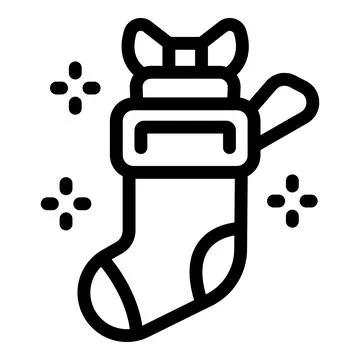 Christmas stocking icon vector illustration Stock Illustration