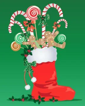 Christmas stocking Illustrazione stock