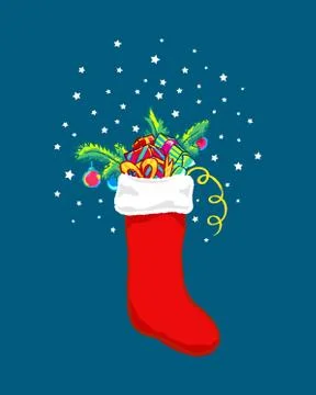Christmas stocking Illustrazione stock