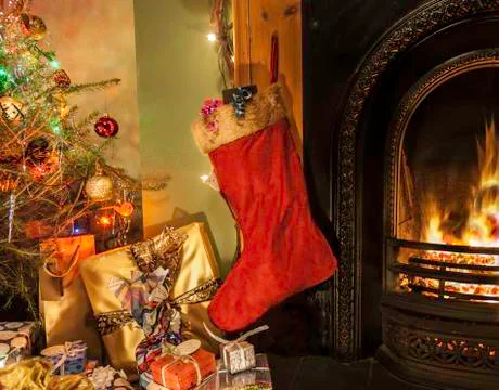 Christmas stocking Stock Photos