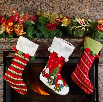 Christmas stocking Stock Photos
