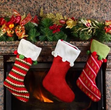 Christmas stocking Stock Photos