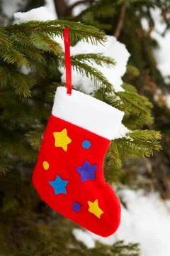Christmas stocking Stock Photos