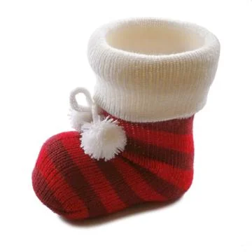 Christmas stocking on white background Stock Photos