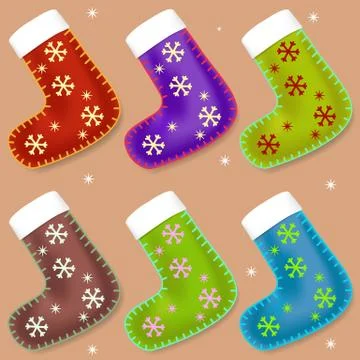 Christmas stockings vector Stock Illustration