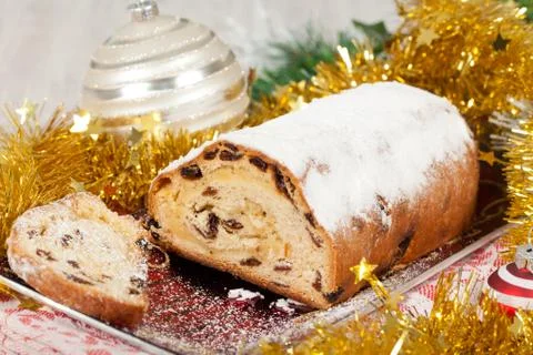 Christmas stollen Stock Photos