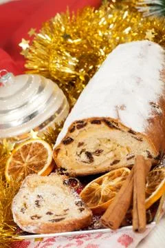 Christmas stollen Stock Photos