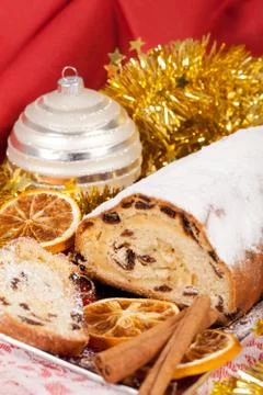 Christmas stollen Stock Photos