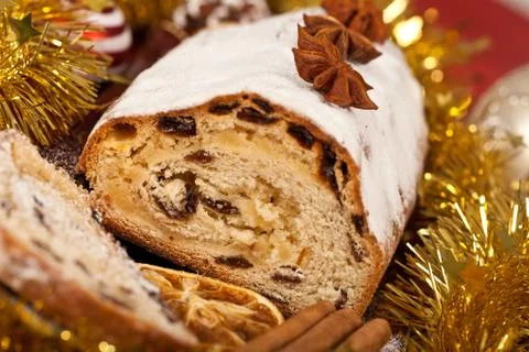 Christmas stollen Stock Photos