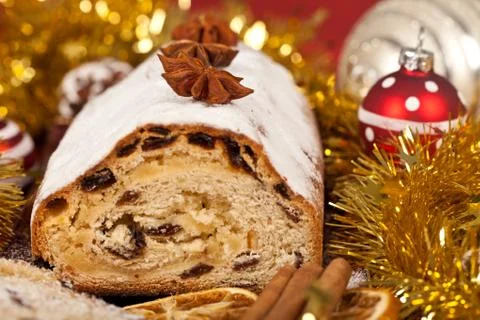 Christmas stollen Stock Photos