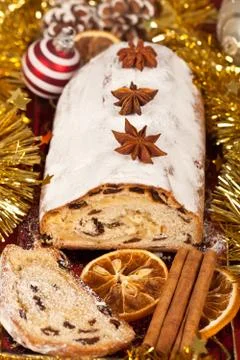 Christmas stollen Stock Photos
