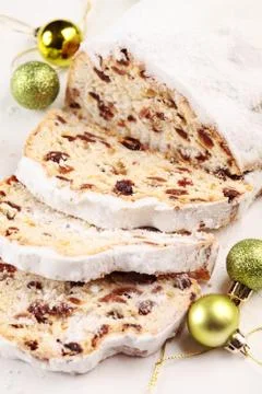 Christmas stollen Stock Photos