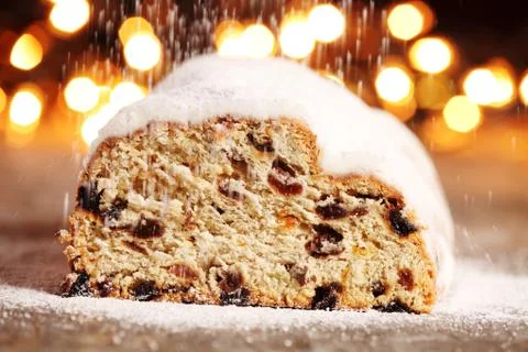 Christmas stollen Stock Photos