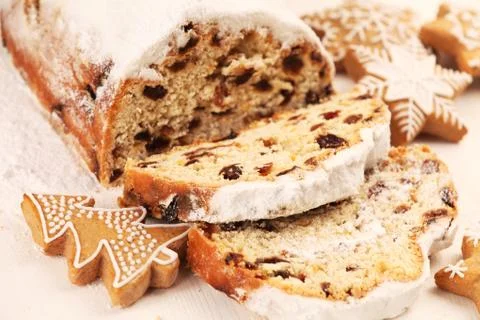 Christmas stollen Stock Photos