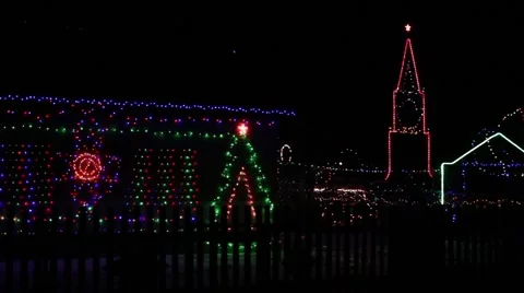 Christmas Street Decor Stock Footage 45278486
