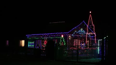 Christmas Street Decor Stock Footage 45278536