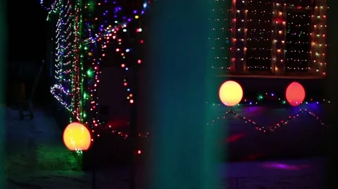 Christmas Street Decor Stock Footage 45278548