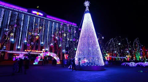 Christmas street 库存影片 34146092