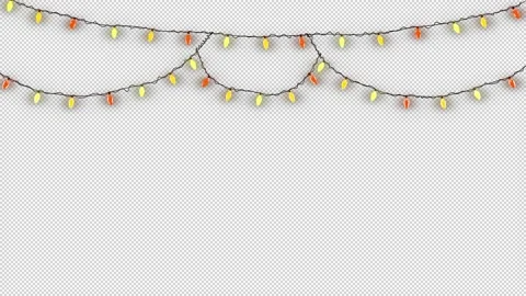 Christmas string lights alpha channel ba... | Stock Video | Pond5