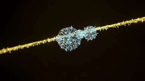 Christmas string with lights Stock Footage 145158136