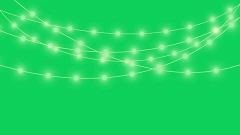 Christmas string lights on a green screen background Stock Footage 295240285