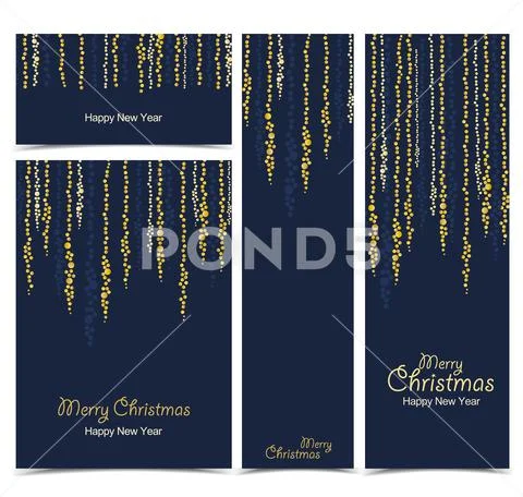 Christmas string lights Stock Illustration