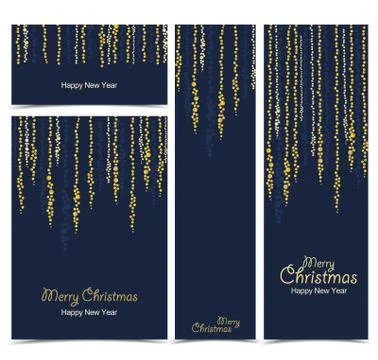 Christmas string lights Stock Illustration