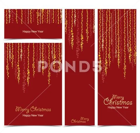 Christmas string lights Stock Illustration