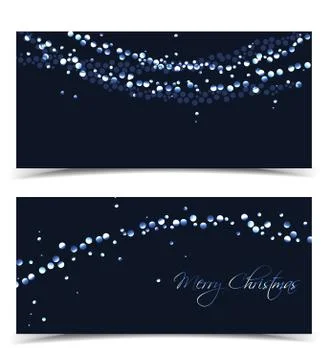 Christmas string lights Illustrazione stock